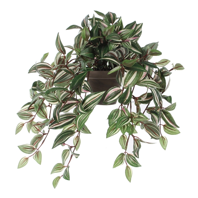 Kunstplant Mica Tradescantia hangend groen Ø25 45c