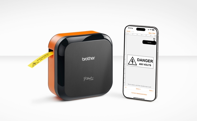 Labelprinter Brother P-touch Cube Plus TZe PT-E720BT desktop 24mm oranje