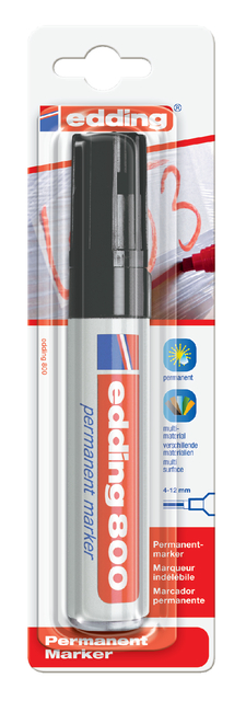 edding 800 permanent marker blister of 1 black