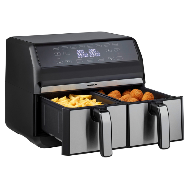 Airfryer Inventum 2 x 4 liter 1700 watt zwart/rvs