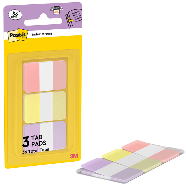 Indextabs Post-it  686-3SUN 25,4x38,1mm Strong, 36 tabs
