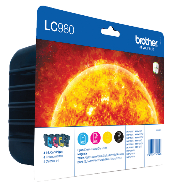 Brother Inkjet Cart Value Pk4 LC980VALBP