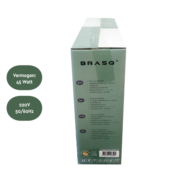 Statiefventilator BRASQ F300 Ø 40cm wit