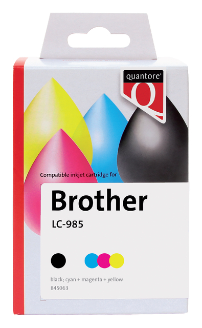 Ink cartridge Quantore alternative for Brother LC-985 black + 3 colours