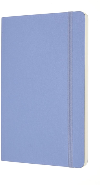 Notitieboek Moleskine large 130x210mm blanco soft cover hydrangea blue