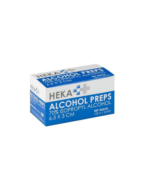 Alcohol doekjes Heka 6,5x3cm niet steriel