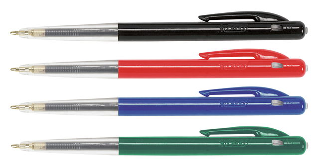 Balpen Bic M10 medium assorti blister à 10+4 gratis