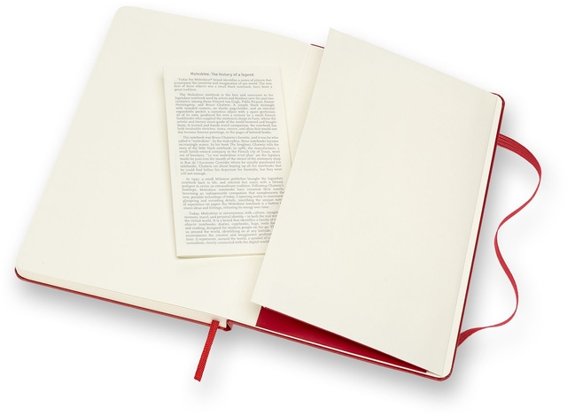 Notitieboek Moleskine large 130x210mm blanco hard cover rood