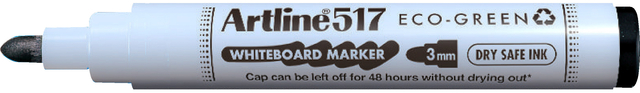 Whiteboardmarker Artline 517 Dry Safe Eco rond medium zwart