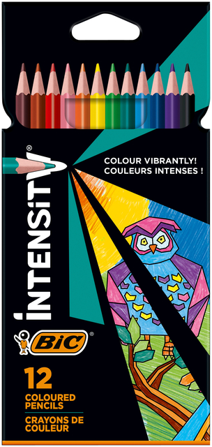 Kleurpotloden Bic Intensity assorti etui  à 12 stuk