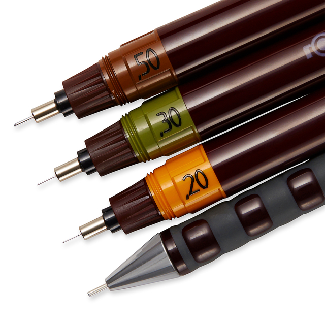 Tekenset rOtring Isograph college 0.2mm, 0.3mm en 0.5mm set à 3 stuks