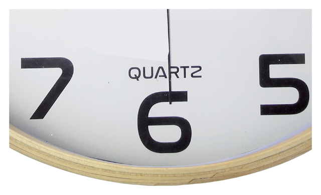 Wall clock Unilux Baltic wood white