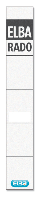 ELBA Spine Label Lever Arch File "rado plast", 5cm, white with grey logoprint, Pack of 10