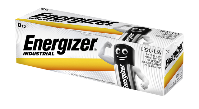Batterij Industrial D alkaline doos à 12 stuk