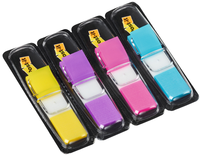Index tabs 3M Post-it 683 11.9x43.2mm 4 colours 140 pieces