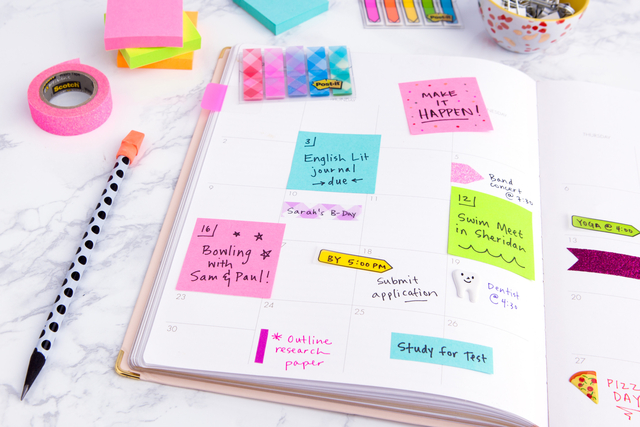 Memo pad Post-it 2028 76x76mm cube neon colors