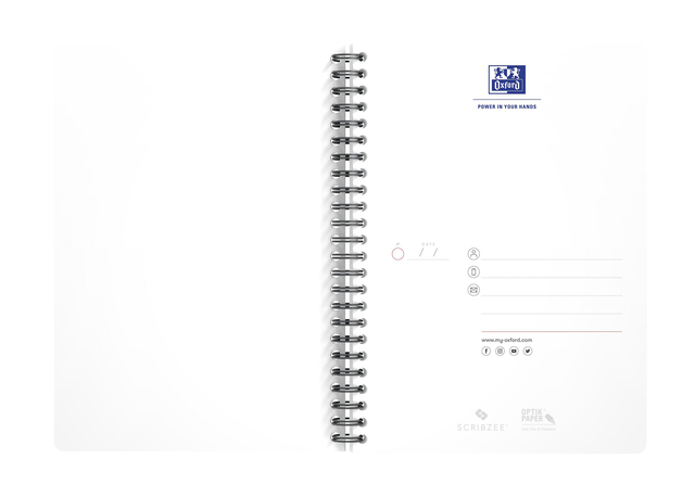 OXFORD Office Urban Mix A5 Polypropylene Twin-wire Notebook Ruled 180 Pages Assorted Colours SCRIBZEE® Compatibl