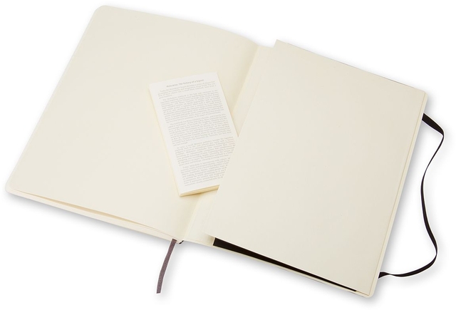 Notitieboek Moleskine XL 190x250mm blanco soft cover zwart