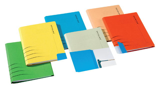 Combimap Secolor folio 1 klep recycled 250gr blauw