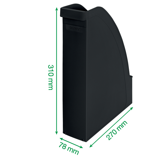 Tijdschriftcassette Leitz recycle A4 zwart