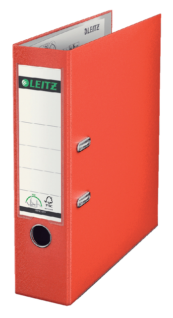 Lever Arch File Leitz  80mm PP A4 light red