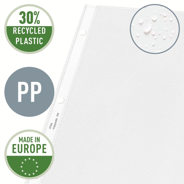 Showtas Leitz Premium met klep copy safe 0.13mm PP A4 transparant 50 stuks