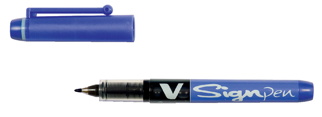 V-Sign Pen - Fineliner Marker Pen - Blue - Medium Tip