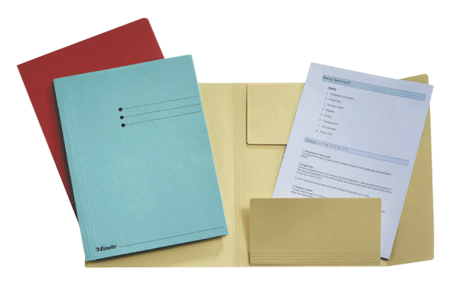 3-flap A4 folder Esselte manilla 275gr blue