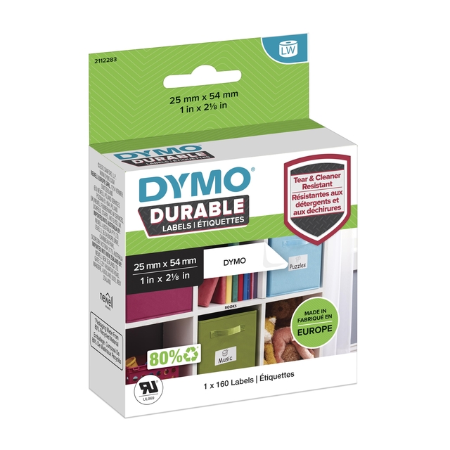 Dymo Durable Labels  25mm x 54mm  PK160