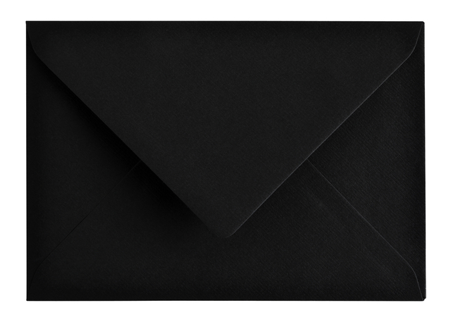 Envelop Papicolor C6 114x162mm ravenzwart pak à 6 stuks