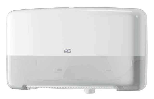 Toiletpapierdispenser Tork T2 Elevation jumbo klein duo wit 555500