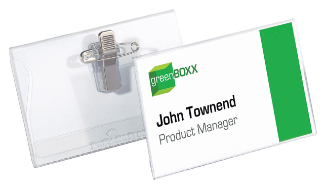PVC Combi Clip Name Badge 54x90mm