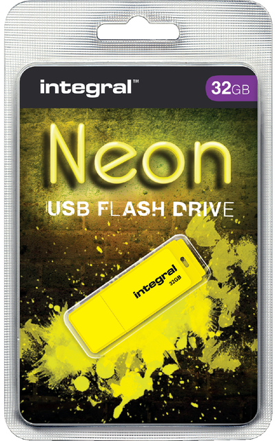 IntegralNeon USB2.0 FlashDrive 32GB Yell