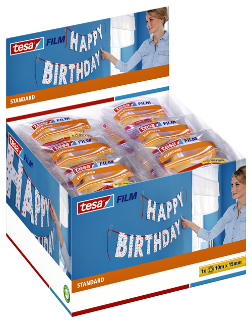 tesafilm Standard tape, self-adhesive, 50 x 10m:15mm