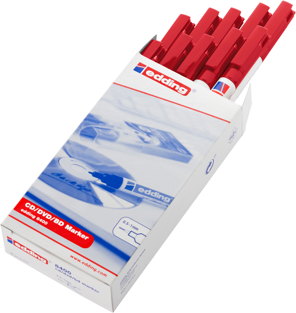 edding 8400 CD/DVD/BD marker red