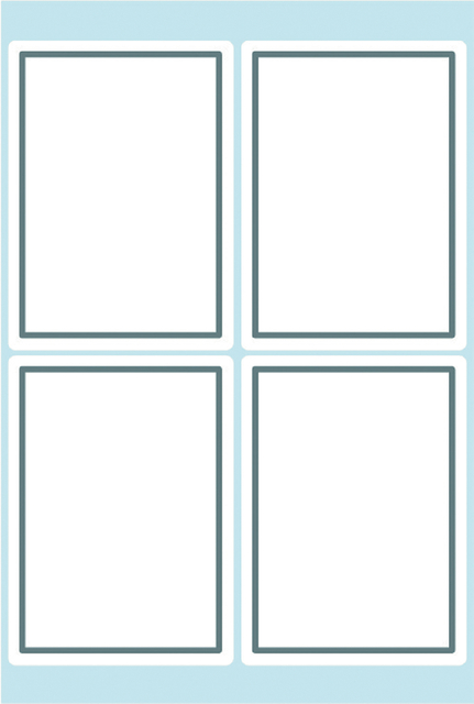 Book labels 40x55mm grey frame 6 sh.