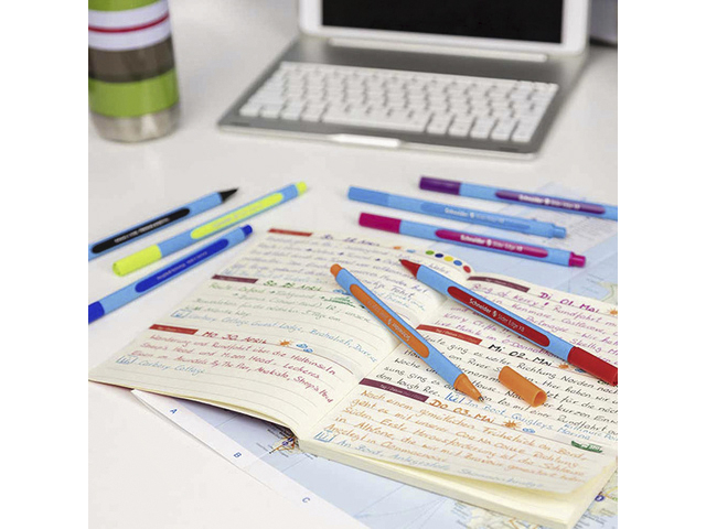 Balpen Schneider Slider Edge extra breed assorti etui à 6 stuk