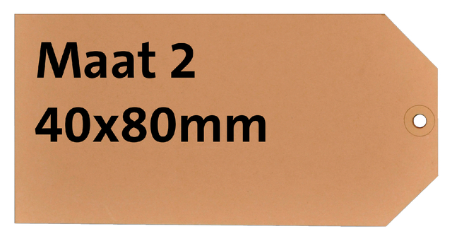 Label tags HF2 carton Nr2 200gr. 40x80mm 1000 pcs.