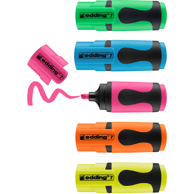edding 7 mini highlighter blister of 5 assorted