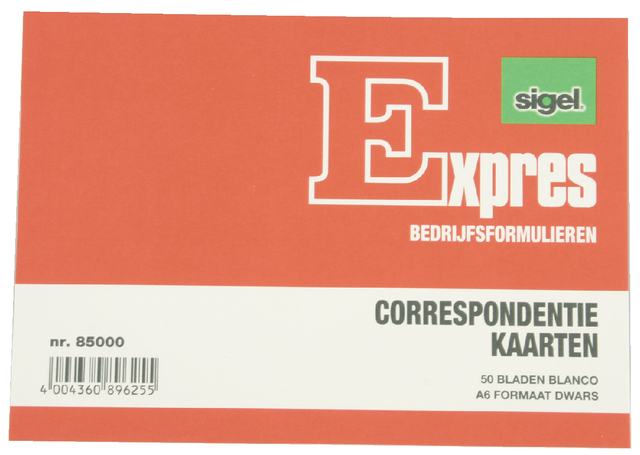 Correspondence card Sigel Expres A6 200rs 50 pieces