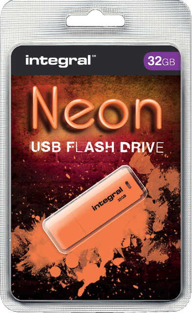 Integral Neon 2.0 FlashDrive 32GB Orange