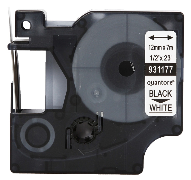 Label cassette Quantore 45013 12mmx7m black on white