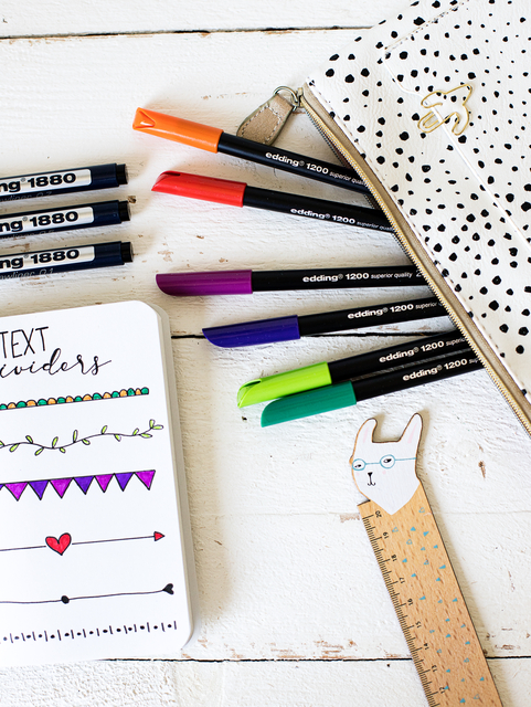 edding 1200 colour pen black