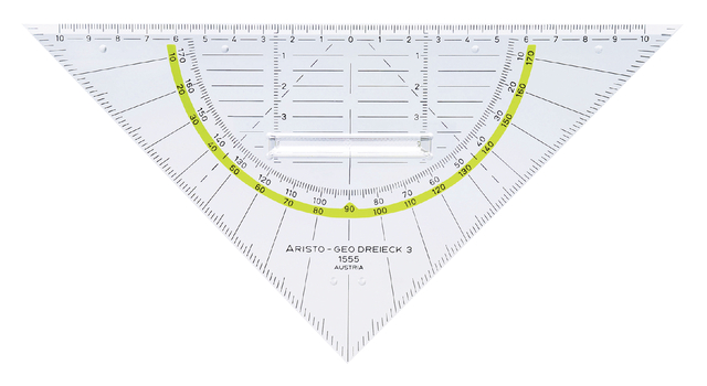 Geometrical set square Aristo 20cm with handle
