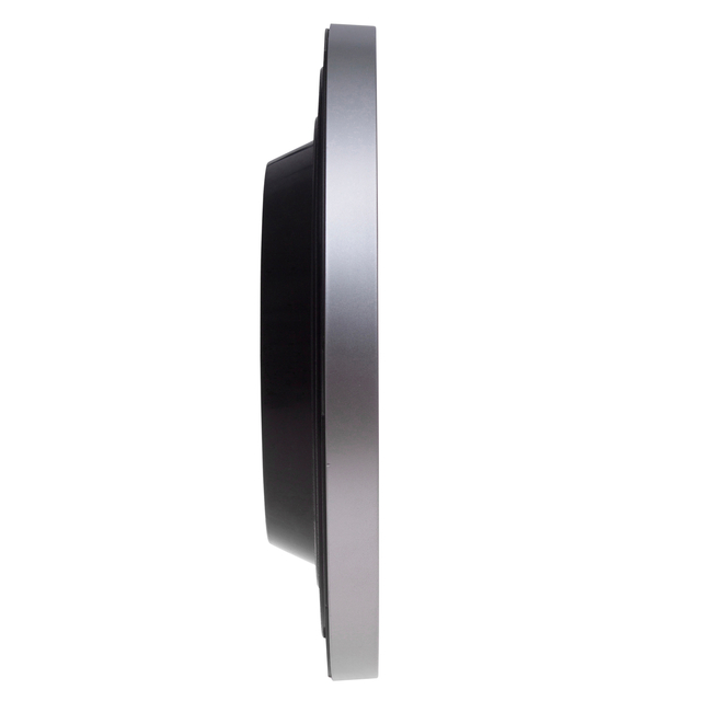 Wandklok MAUL Step Quartz Ø30x5cm kunststof zilver/wit stildraaien