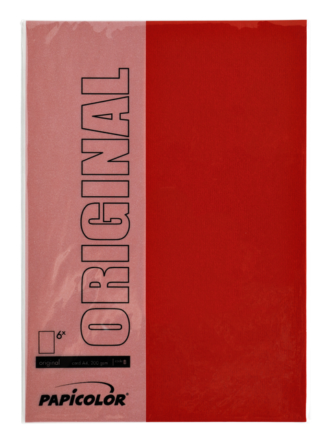 Kopieerpapier Papicolor A4 100gr 12 vel rood