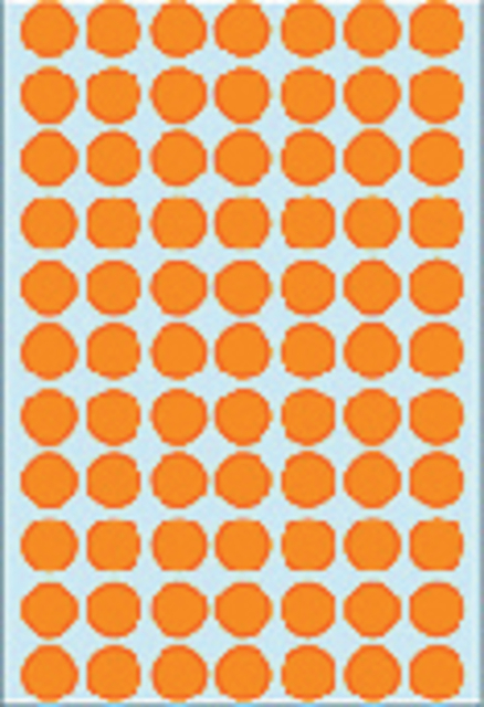 Etiket HERMA 2234 rond 13mm fluor oranje 1848 stuks