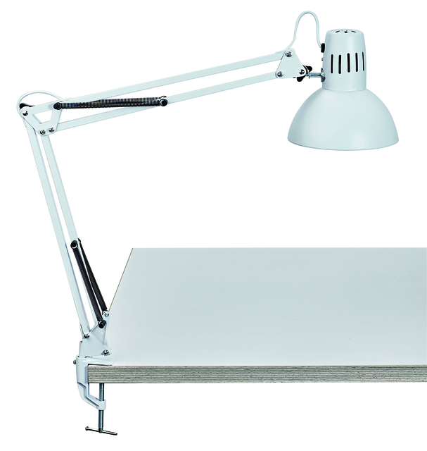 Bureaulamp MAUL Study tafelklem excl.LED lamp E27 wit