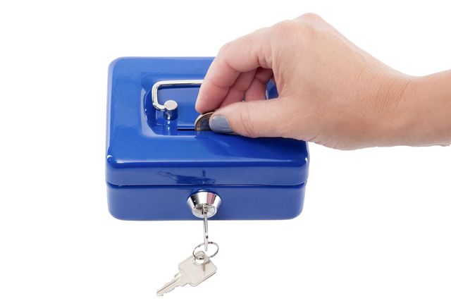Cash Box with Coin Slot 12,5 x 10,5 x 6,1 cm