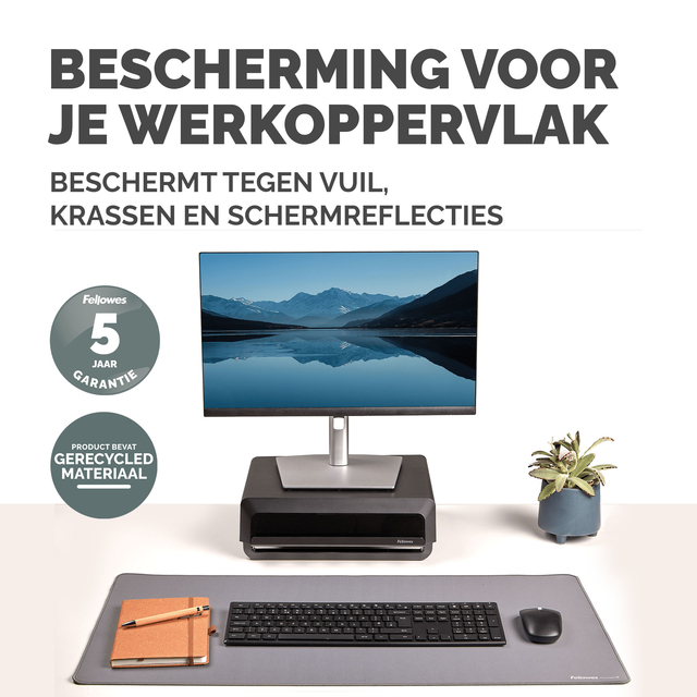 Bureau-onderlegger Fellowes Breyta grijs